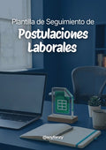 Portada de plantilla de seguimiento de postulaciones laborales para organizar postulaciones a empleos y contactos con reclutadores